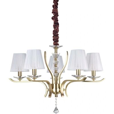 Ideal Lux Pegaso - Lampadario a 5 luci in ottone satinato Ideal Lux Pegaso - Lampadario a 5 luci in ottone satinato