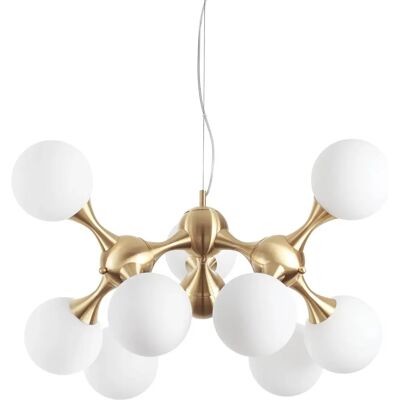 Lampadario Nodi 9 Luci in Ottone - Illuminazione Lampadario Nodi 9 Luci in Ottone - Illuminazione