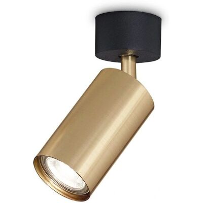 Ideal Lux DYNAMITE - Innenraum 1 Licht Spot Ceiling Lampe Messing Satin GU10 Ideal Lux DYNAMITE - Innenraum 1 Licht Spot Ceiling Lampe Messing Satin GU10