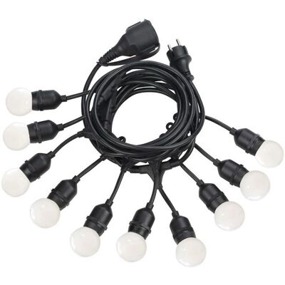 Luci Pendenti Esterno Fiesta di Ideal Lux - IP44 - Nero - 10 Lampadine Luci Pendenti Esterno Fiesta di Ideal Lux - IP44 - Nero - 10 Lampadine