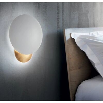 Ideal Lux Eclipse Kleine LED Wandleuchte Weiß Gold - Wandleuchte Ideal Lux Eclipse Kleine LED Wandleuchte Weiß Gold - Wandleuchte