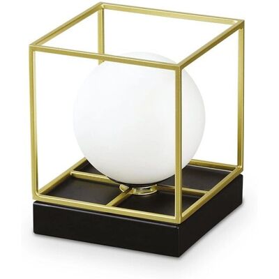 Lámpara de Mesa Lingotto Pequeña de Latón y Negro de Ideal Lux - Lámpara de Mesa Lámpara de Mesa Lingotto Pequeña de Latón y Negro de Ideal Lux - Lámpara de Mesa