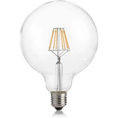 Ideal Lux GLOBO D125 Trasparente 8W E27 - Lampadina Ideal Lux GLOBO D125 Trasparente 8W E27 - Lampadina