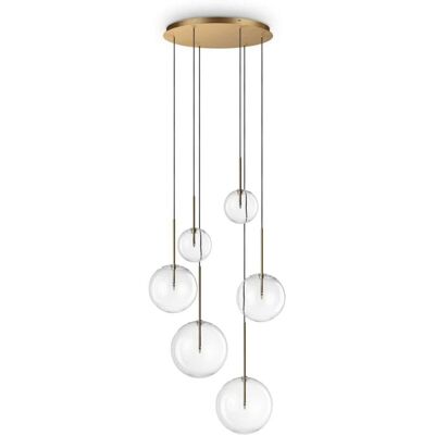 Lampe suspendue à 6 lumières Equinoxe de Ideal Lux - Plafond - Publicité Lampe suspendue à 6 lumières Equinoxe de Ideal Lux - Plafond - Publicité