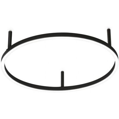 IDEAL LUX LIGHTING Oracle Slim 50cm Black Round LED Ceiling Light IDEAL LUX LIGHTING Oracle Slim 50cm Black Round LED Ceiling Light