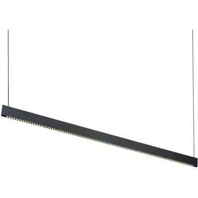 IDEAL LUX LIGHTING Steel Wide LED Bar Pendant Ceiling Light Black - Ceiling Light IDEAL LUX LIGHTING Steel Wide LED Bar Pendant Ceiling Light Black - Ceiling Light