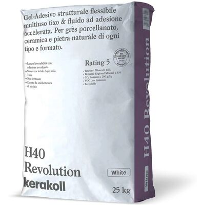Kerakoll H40 Revolution - Colla strutturale flessibile - 25kg Kerakoll H40 Revolution - Colla strutturale flessibile - 25kg