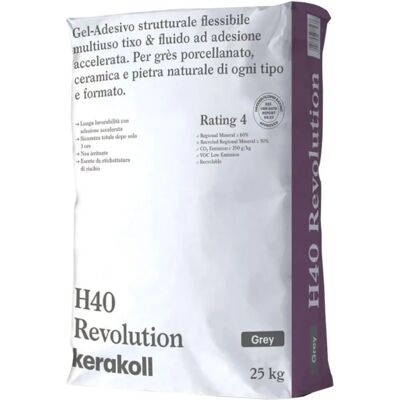 Collante per piastrelle grigio H40 Revolution Kerakoll - Collante per piastrelle Collante per piastrelle grigio H40 Revolution Kerakoll - Collante per piastrelle