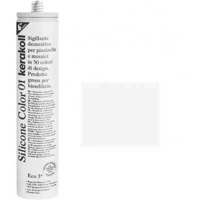 KERAKOLL Colore silicone 01 - Sigillante decorativo per piastrelle - 310ml - Bianco - Tipo di prodotto: Silicone KERAKOLL Colore silicone 01 - Sigillante decorativo per piastrelle - 310ml - Bianco - Tipo di prodotto: Silicone