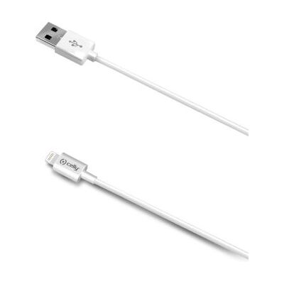 Celly USB- Lightning Kaapeli - 2m Valkoinen - Kaapelin tyyppi: USB Lightning Celly USB- Lightning Kaapeli - 2m Valkoinen - Kaapelin tyyppi: USB Lightning