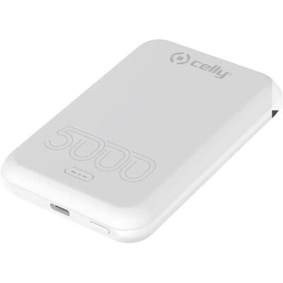 Celly Power Bank - MagSafe inalámbrico 15W - 5000mAh - Blanco - Power Bank Celly Power Bank - MagSafe inalámbrico 15W - 5000mAh - Blanco - Power Bank
