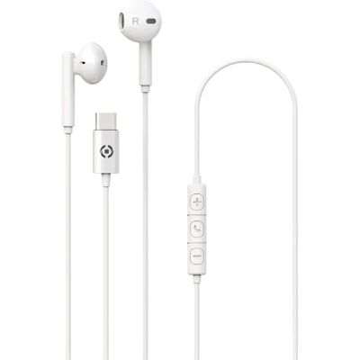 Celly UP1100TYPECWH Kabelgebundene In-Ear-Kopfhörer - USB-C Weiß Celly UP1100TYPECWH Kabelgebundene In-Ear-Kopfhörer - USB-C Weiß
