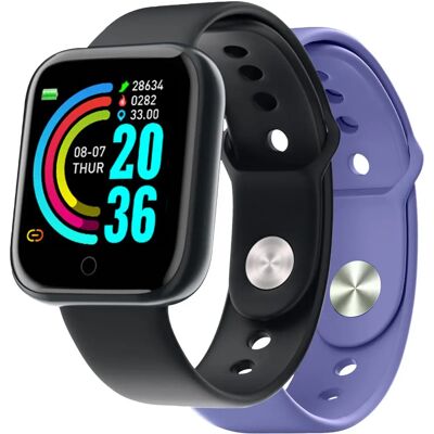 Celly Lila Smartwatch - Herzfrequenz, Schlaf, Benachrichtigungen - IP67 Celly Lila Smartwatch - Herzfrequenz, Schlaf, Benachrichtigungen - IP67