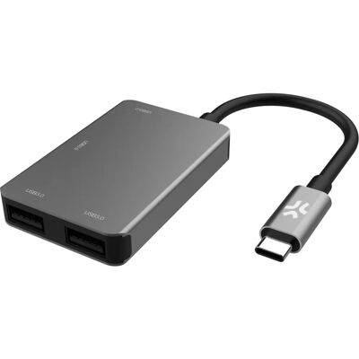Celly PROHUB4IN1SV USB-C Hub - 4 Ports - Grau Celly PROHUB4IN1SV USB-C Hub - 4 Ports - Grau