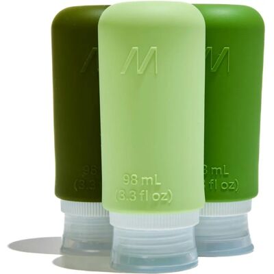 Muitomas set med 3 silikonflaskor, 98 ml - Grön Muitomas set med 3 silikonflaskor, 98 ml - Grön