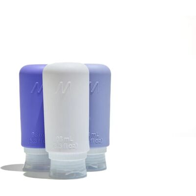 MUITOMAS Reisbottel Set - 3 Silicone 98ml - Waterdichte Tas MUITOMAS Reisbottel Set - 3 Silicone 98ml - Waterdichte Tas