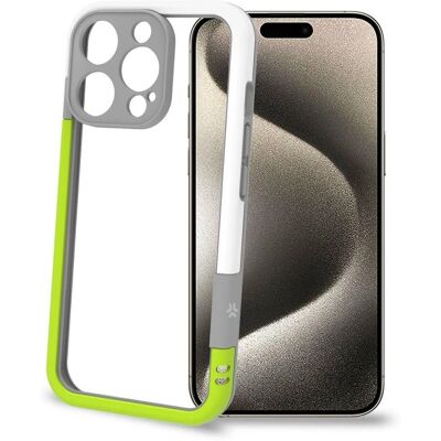 Celly iPhone 16 Pro Valkoinen TPU Bumper - Puhelimen suojus Celly iPhone 16 Pro Valkoinen TPU Bumper - Puhelimen suojus