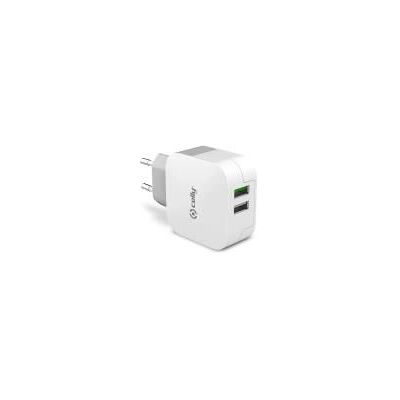 Chargeur Celly TC2USBTURBO Blanc - Smartphone, Tablette Chargeur Celly TC2USBTURBO Blanc - Smartphone, Tablette