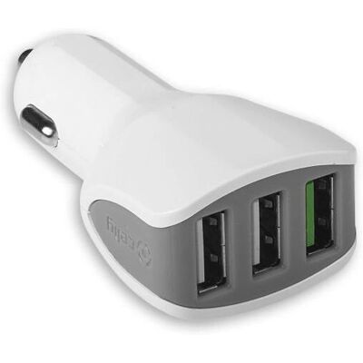 Celly CC3USBTURBOWH Chargeur auto - Smartphone, Tablette, Blanc - Publicité Celly CC3USBTURBOWH Chargeur auto - Smartphone, Tablette, Blanc - Publicité