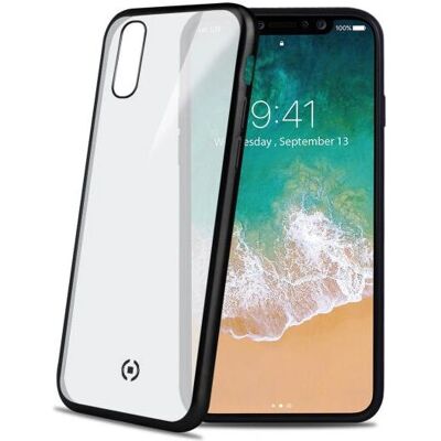 Celly Laser Matt iPhone X Schwarz Transparente Schlanke Handyhülle Celly Laser Matt iPhone X Schwarz Transparente Schlanke Handyhülle