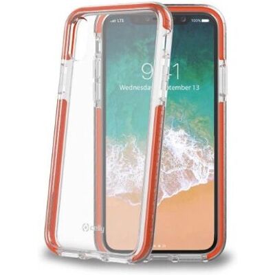 Custodia Celly HEXAGON900OR - Resistente agli urti, Compatibile con iPhone X, Arancione Custodia Celly HEXAGON900OR - Resistente agli urti, Compatibile con iPhone X, Arancione