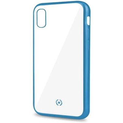 Coque Celly Laser Matt pour iPhone XS - Transparent Bleu Coque Celly Laser Matt pour iPhone XS - Transparent Bleu