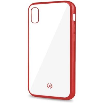 Celly Laser Matt iPhone XS Transparent Rot Schlank Cover - Handyhülle Celly Laser Matt iPhone XS Transparent Rot Schlank Cover - Handyhülle