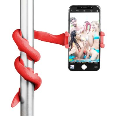 Celly Snake Palos de Selfie - Flexible, Rojo, Universal - Bastón Selfie Celly Snake Palos de Selfie - Flexible, Rojo, Universal - Bastón Selfie