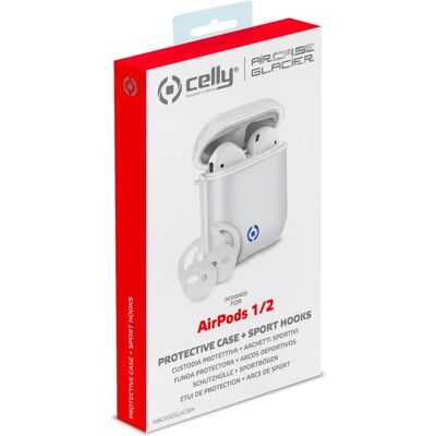 Celly Glacier Hülle für Airpods - Weiß Schutzcase Celly Glacier Hülle für Airpods - Weiß Schutzcase