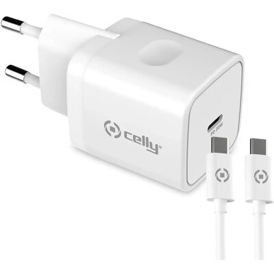 Celly TC1C20WTYPECWH - Chargeur Blanc Universel avec Câble USB-C - Publicité Celly TC1C20WTYPECWH - Chargeur Blanc Universel avec Câble USB-C - Publicité