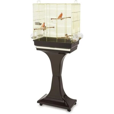 Cage à Oiseaux IMAC - 50x57/129x30cm - Doré/Marron - Publicité Cage à Oiseaux IMAC - 50x57/129x30cm - Doré/Marron - Publicité