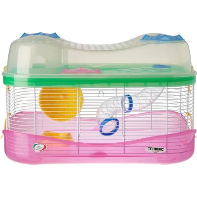 Imac Fantasy Hamsterkäfig mit 2 Ebenen - Sicher & Geräumig Imac Fantasy Hamsterkäfig mit 2 Ebenen - Sicher & Geräumig