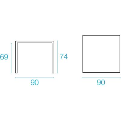 Emu - Nova 859 - Saphierblau - 90x90 cm - Table Emu - Nova 859 - Saphierblau - 90x90 cm - Table