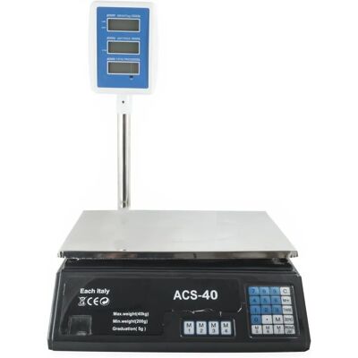 Trade Shop Balanza Digital - 40kg Precisión, Pantalla LCD Trade Shop Balanza Digital - 40kg Precisión, Pantalla LCD