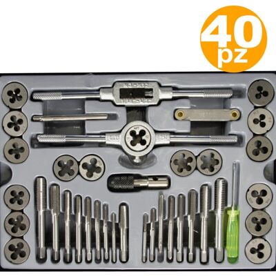 Trade Shop Gewindeschneider-Satz - 40 Stück Professionell in Koffer Trade Shop Gewindeschneider-Satz - 40 Stück Professionell in Koffer