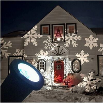 TradeShop Traesio Schneeflocken LED Projektor - Weihnachtsdeko Innen/Außen TradeShop Traesio Schneeflocken LED Projektor - Weihnachtsdeko Innen/Außen