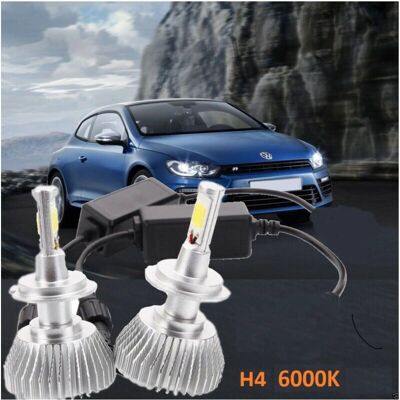 Faros LED H4 de Trade Shop - Blanco 6000K - Coche y Moto Faros LED H4 de Trade Shop - Blanco 6000K - Coche y Moto
