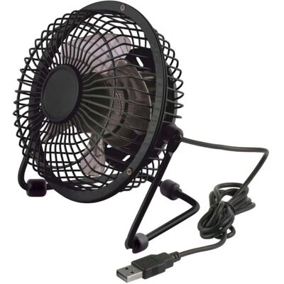 Trade Shop Traesio Mini Ventilator USB Metall Schwarz - Ventilator Trade Shop Traesio Mini Ventilator USB Metall Schwarz - Ventilator