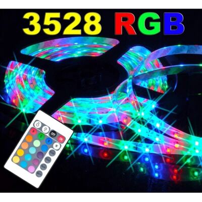 Trade Shop Tira de Luces Rgb LED - 5m Resistente al Agua con Control Remoto Trade Shop Tira de Luces Rgb LED - 5m Resistente al Agua con Control Remoto