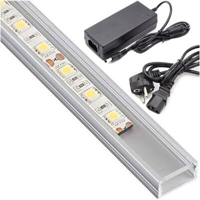 Trade Shop Wasserdichtes Aluminiumprofil 1m 72 LEDs 18W Trade Shop Wasserdichtes Aluminiumprofil 1m 72 LEDs 18W