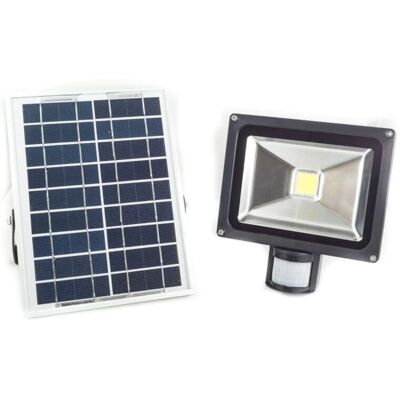 Kit projecteur solaire avec capteur crépusculaire - 20 W - Publicité Kit projecteur solaire avec capteur crépusculaire - 20 W - Publicité