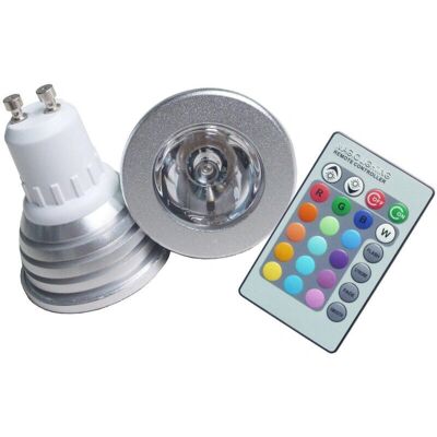 TRADE SHOP TRAESIO - Faretto Led RGB E27 Gu10 - Luz TRADE SHOP TRAESIO - Faretto Led RGB E27 Gu10 - Luz