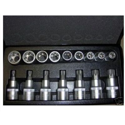 Set di bit Torx Trade Shop - 17 pezzi, 1/2-3/4" Set di bit Torx Trade Shop - 17 pezzi, 1/2-3/4"