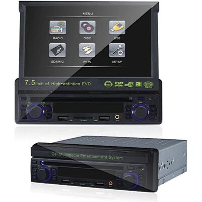 Autoradio Trade Shop Schermo LCD 7.5'' DVD USB SD Telecomando Autoradio Trade Shop Schermo LCD 7.5'' DVD USB SD Telecomando