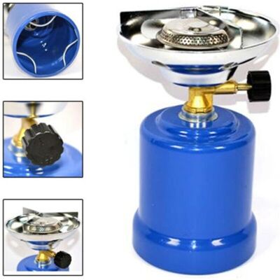 Trade Shop - Estufa de gas portátil - Azul - Equipo de cocina para camping Trade Shop - Estufa de gas portátil - Azul - Equipo de cocina para camping