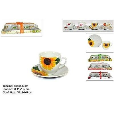Trade Shop Florale Kaffeetassen-Set - 6 pcs Trade Shop Florale Kaffeetassen-Set - 6 pcs
