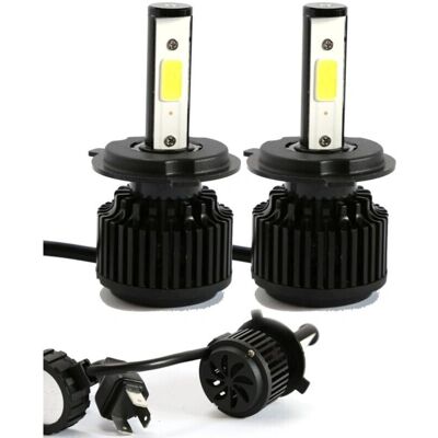 Kit de faros H4 Cree Cob LED completo - 2600 lúmenes - 6000K - Auto Kit de faros H4 Cree Cob LED completo - 2600 lúmenes - 6000K - Auto
