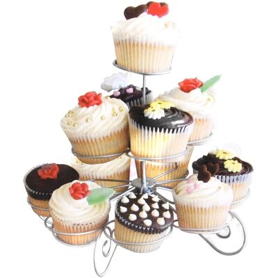 TrAdE Shop - Traesio - 3 Estantes - Expositor Cupcakes TrAdE Shop - Traesio - 3 Estantes - Expositor Cupcakes