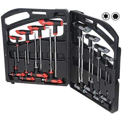Trade Shop Juego de 16 Llaves Hexagonales y Torx Trade Shop Juego de 16 Llaves Hexagonales y Torx