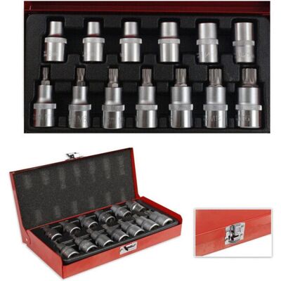 Trade Shop - 13-tlg. Torx-Bit-Set in Aluminiumkoffer - Handwerkzeug Trade Shop - 13-tlg. Torx-Bit-Set in Aluminiumkoffer - Handwerkzeug